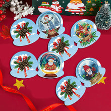 Charger l&#39;image dans la galerie, Cartes de vœux boule de cristal et diamant de noël, 10 pièces/ensemble
