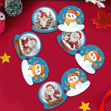 Charger l&#39;image dans la galerie, Cartes de vœux boule de cristal et diamant de noël  12 pièces/ensemble
