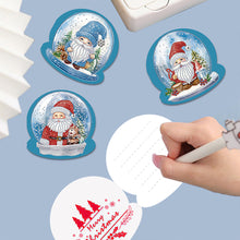Charger l&#39;image dans la galerie, Cartes de vœux boule de cristal et diamant de noël  12 pièces/ensemble
