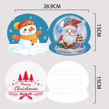 Charger l&#39;image dans la galerie, Cartes de vœux boule de cristal et diamant de noël  12 pièces/ensemble
