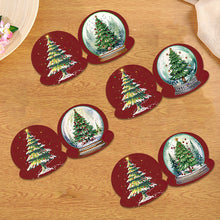 Charger l&#39;image dans la galerie, 8 pièces/ensemble cartes de vœux arbre de noël-diamant
