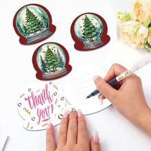 Charger l&#39;image dans la galerie, 8 pièces/ensemble cartes de vœux arbre de noël-diamant
