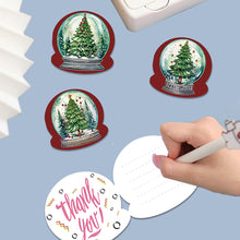 Charger l&#39;image dans la galerie, 8 pièces/ensemble cartes de vœux arbre de noël-diamant
