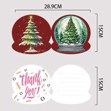 Charger l&#39;image dans la galerie, 8 pièces/ensemble cartes de vœux arbre de noël-diamant
