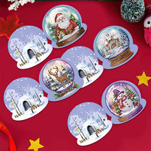 Charger l&#39;image dans la galerie, 8 pièces/ensemble de cartes de vœux de noël en diamant
