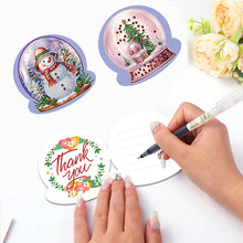 Charger l&#39;image dans la galerie, 8 pièces/ensemble de cartes de vœux de noël en diamant
