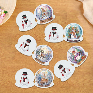 6 pièces/ensemble de cartes de vœux de noël en diamant