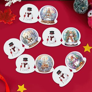 6 pièces/ensemble de cartes de vœux de noël en diamant