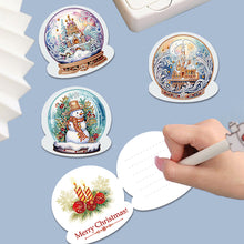 Charger l&#39;image dans la galerie, 6 pièces/ensemble de cartes de vœux de noël en diamant
