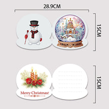 Charger l&#39;image dans la galerie, 6 pièces/ensemble de cartes de vœux de noël en diamant
