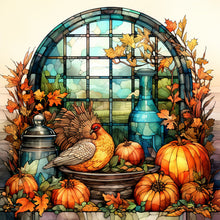 Charger l&#39;image dans la galerie, Citrouille Turquie-Peinture diamant ronde complète-40x40cm
