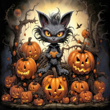 Charger l&#39;image dans la galerie, Halloween-Peinture diamant ronde complète-30x30cm
