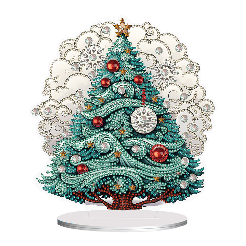 Ornement de bureau en diamant à forage simple face de Noël