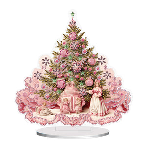 Ornement de bureau en diamant à forage simple face de Noël