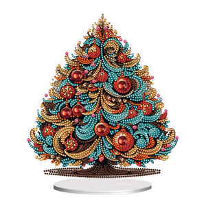 Ornement de bureau en diamant à forage simple face de Noël