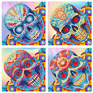 Marque-page de couverture d'angle Animal-diamant, 4 pièces/ensemble