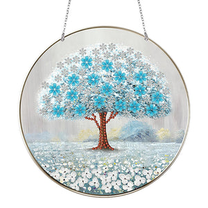 Pendentif diamant fleur double face