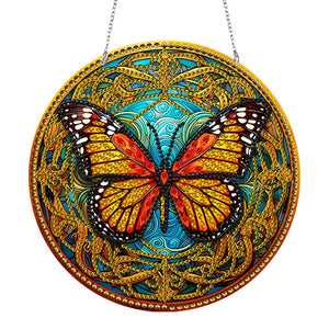 Pendentif diamant fleur double face