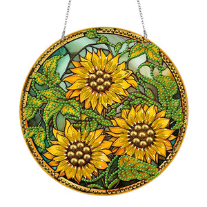 Pendentif diamant fleur double face