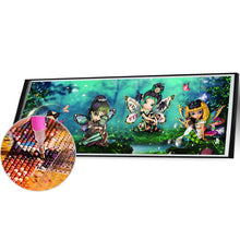 Charger l&#39;image dans la galerie, Peinture diamant ronde elfe-80x30cm-grande taille
