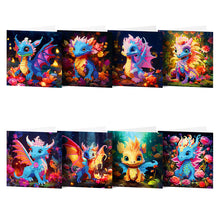 Charger l&#39;image dans la galerie, 8 pièces/ensemble de cartes de vœux Dragon-Diamant
