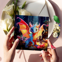 Charger l&#39;image dans la galerie, 8 pièces/ensemble de cartes de vœux Dragon-Diamant

