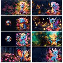 Charger l&#39;image dans la galerie, 8 pièces/ensemble de cartes de vœux Dragon-Diamant
