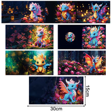 Charger l&#39;image dans la galerie, 8 pièces/ensemble de cartes de vœux Dragon-Diamant
