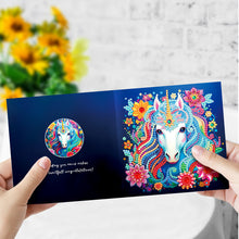 Charger l&#39;image dans la galerie, 8 pièces/ensemble de cartes de vœux licorne-diamant
