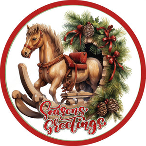 Christmas Trojan-complet Round peinture au diamant-30x30cm