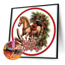 Charger l&#39;image dans la galerie, Christmas Trojan-complet Round peinture au diamant-30x30cm
