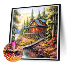 Charger l&#39;image dans la galerie, Woods House-complet Round peinture au diamant-30x30cm
