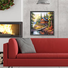 Charger l&#39;image dans la galerie, Woods House-complet Round peinture au diamant-30x30cm
