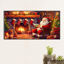 Charger l&#39;image dans la galerie, Santa Claus-complet Round peinture au diamant-60x30cm-Large Size
