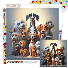 Charger l&#39;image dans la galerie, Dog-complet Square peinture au diamant-40x40cm
