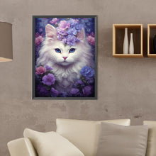 Charger l&#39;image dans la galerie, Cat-complet Round peinture au diamant-30x40cm
