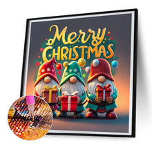 Charger l&#39;image dans la galerie, Christmas Gnome-complet Round peinture au diamant-30x30cm
