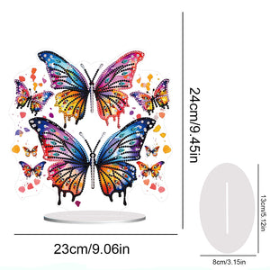 Ornement de bureau papillon-simple face-diamant