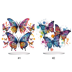 Ornement de bureau papillon-simple face-diamant