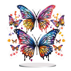 Ornement de bureau papillon-simple face-diamant