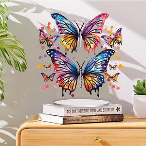 Ornement de bureau papillon-simple face-diamant