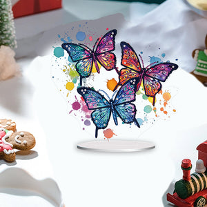 Ornement de bureau papillon-simple face-diamant