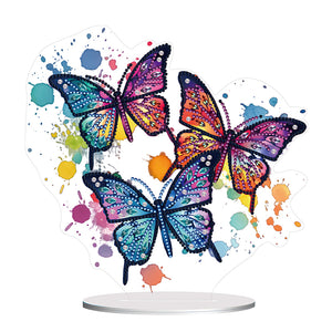 Ornement de bureau papillon-simple face-diamant