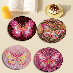 Napperons peints en diamant acrylique tapis de table 4 pièces/ensemble