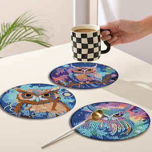 Napperons peints en diamant acrylique tapis de table 4 pièces/ensemble