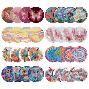 Napperons peints en diamant acrylique tapis de table 4 pièces/ensemble