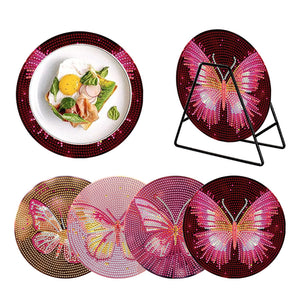 Napperons peints en diamant acrylique tapis de table 4 pièces/ensemble