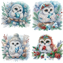 Charger l&#39;image dans la galerie, Hibou-Peinture diamant spéciale partielle-30x30cm
