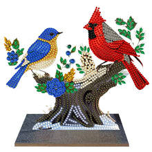 Charger l&#39;image dans la galerie, Bird-Single Side Drill-Wooden Diamond Desktop Ornament
