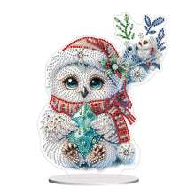 Charger l&#39;image dans la galerie, Owl-Single Side Drill-Acrylic Diamond Desktop Ornament
